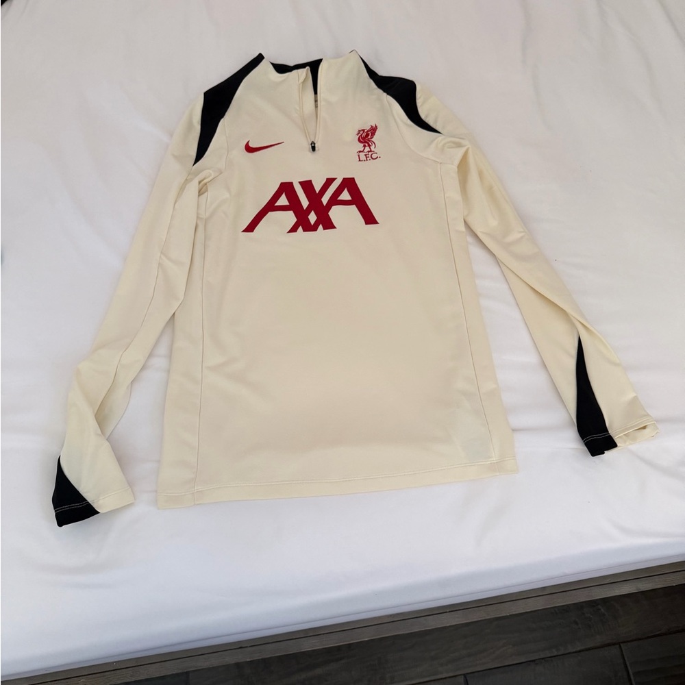 Nike Cream and Black Dri-FIT Slim Fit Top
